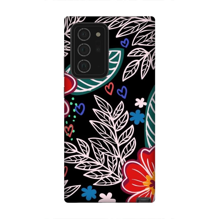 Galaxy Note 20 Ultra StrongFit Floral Pattern Design XIVI by ArtsCase