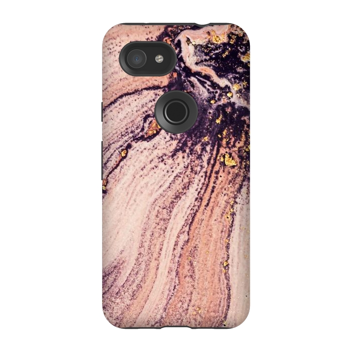 Pixel 3A StrongFit Golden Turn Artistic Design I by ArtsCase