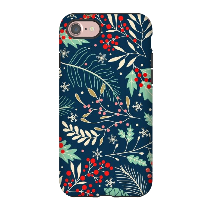 iPhone 7 StrongFit Christmas Floral Design III by ArtsCase