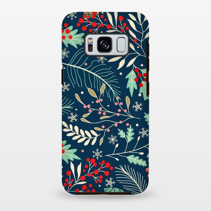 Galaxy S8 plus StrongFit Christmas Floral Design III by ArtsCase