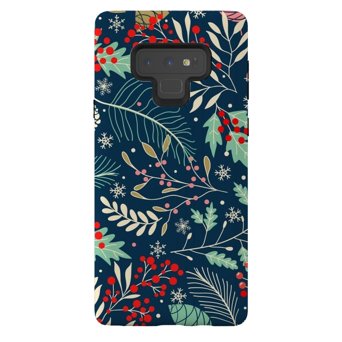 Galaxy Note 9 StrongFit Christmas Floral Design III by ArtsCase