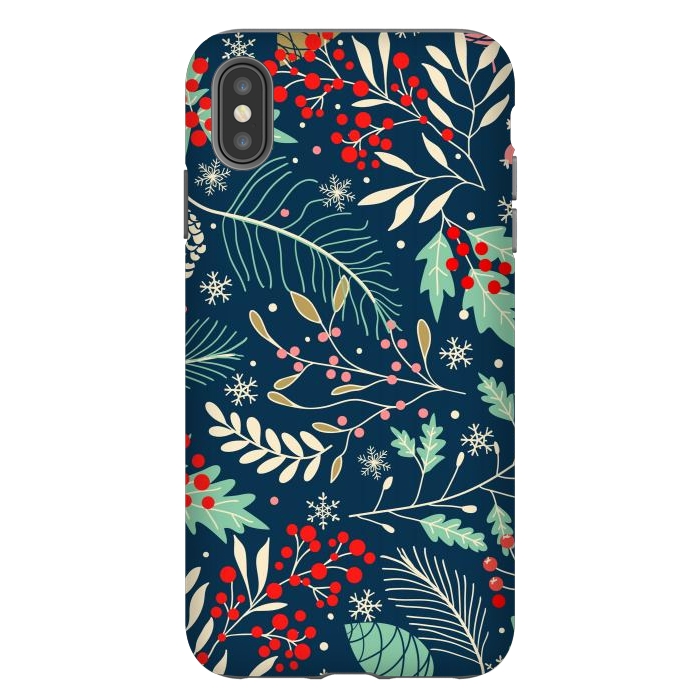 iPhone Xs Max StrongFit Christmas Floral Design III by ArtsCase