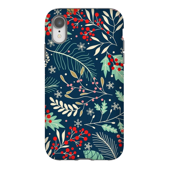 iPhone Xr StrongFit Christmas Floral Design III by ArtsCase