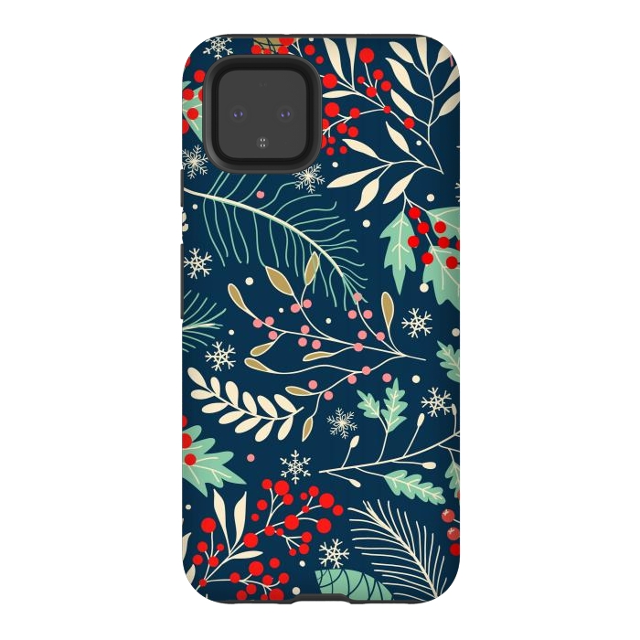 Pixel 4 StrongFit Christmas Floral Design III by ArtsCase