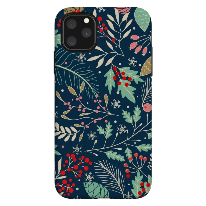 iPhone 11 Pro Max StrongFit Christmas Floral Design III by ArtsCase