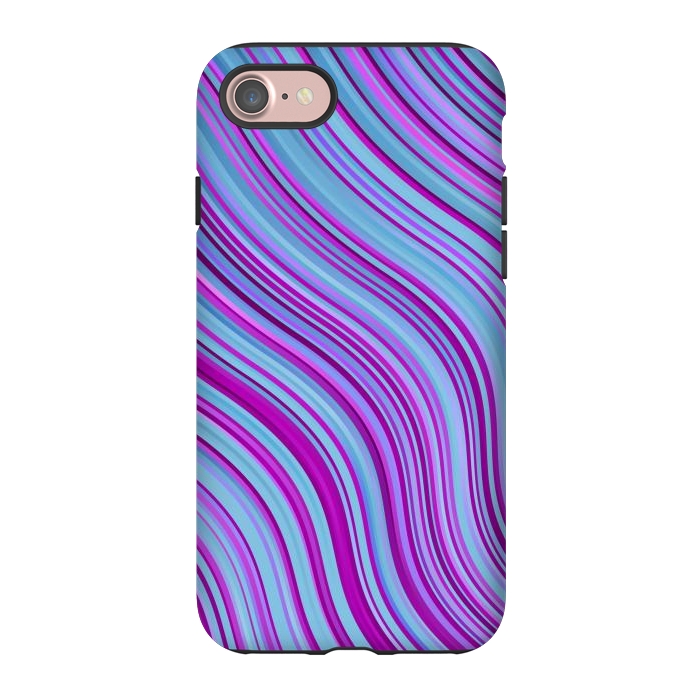 iPhone 7 StrongFit Liquid Marble Blue Purple and Blue by ArtsCase