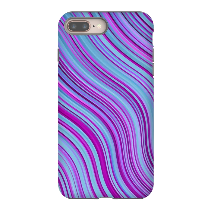 iPhone 7 plus StrongFit Liquid Marble Blue Purple and Blue by ArtsCase