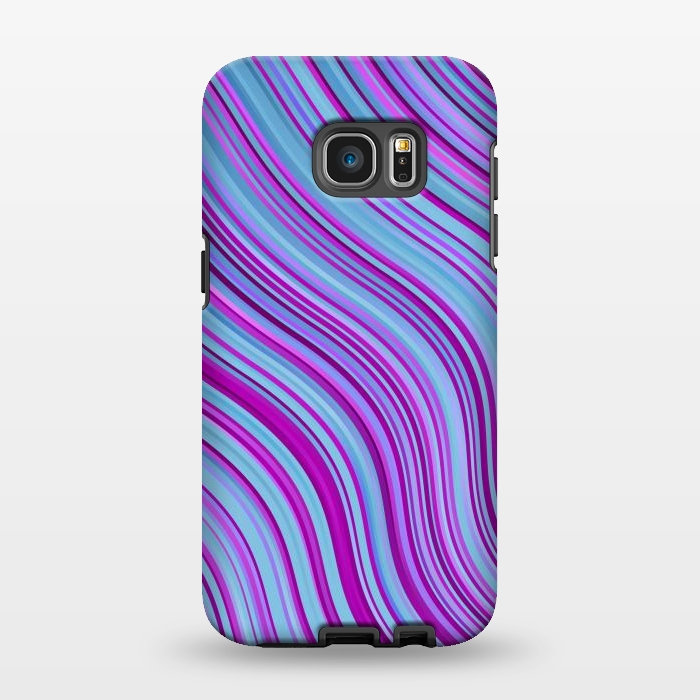 Galaxy S7 EDGE StrongFit Liquid Marble Blue Purple and Blue by ArtsCase