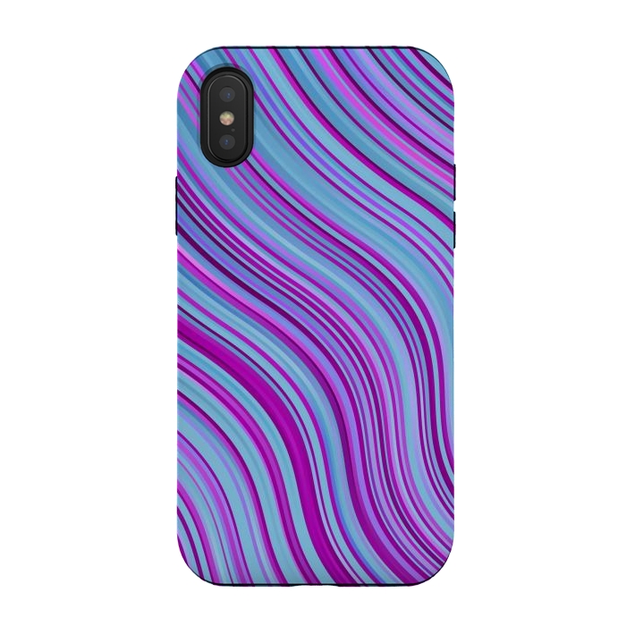 iPhone Xs / X StrongFit Liquid Marble Blue Purple and Blue by ArtsCase