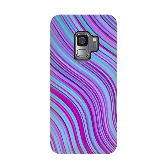 Galaxy S9 StrongFit Liquid Marble Blue Purple and Blue by ArtsCase
