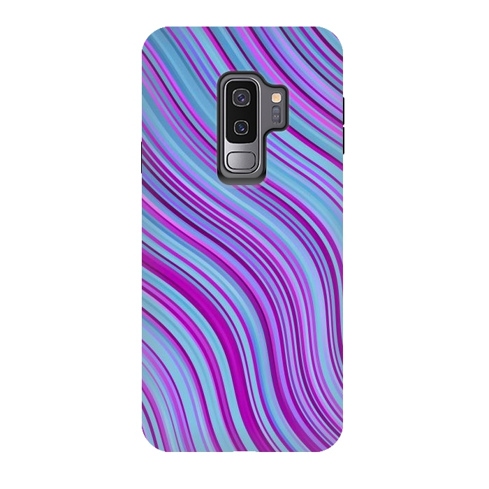 Galaxy S9 plus StrongFit Liquid Marble Blue Purple and Blue by ArtsCase