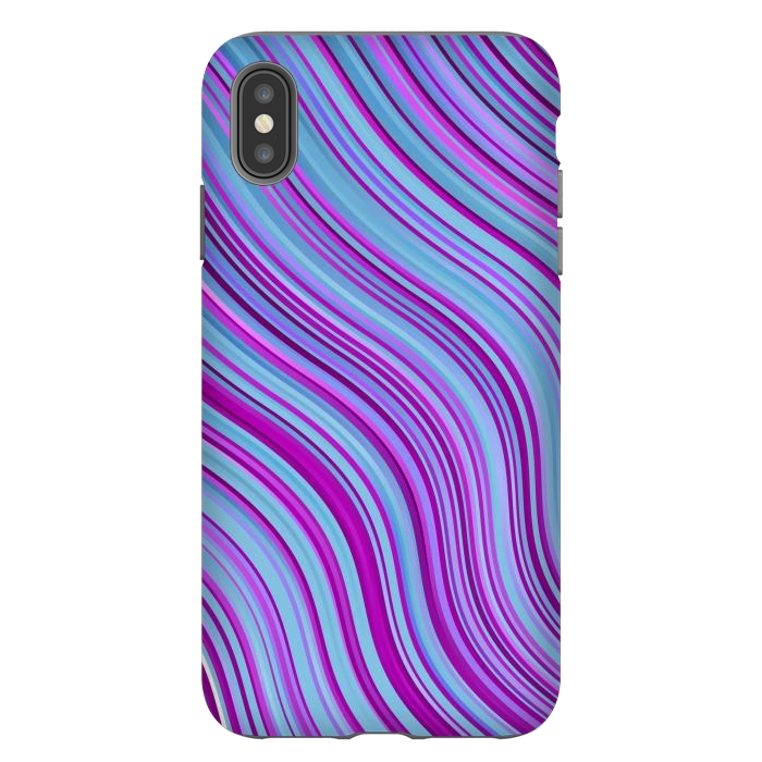 iPhone Xs Max StrongFit Liquid Marble Blue Purple and Blue by ArtsCase