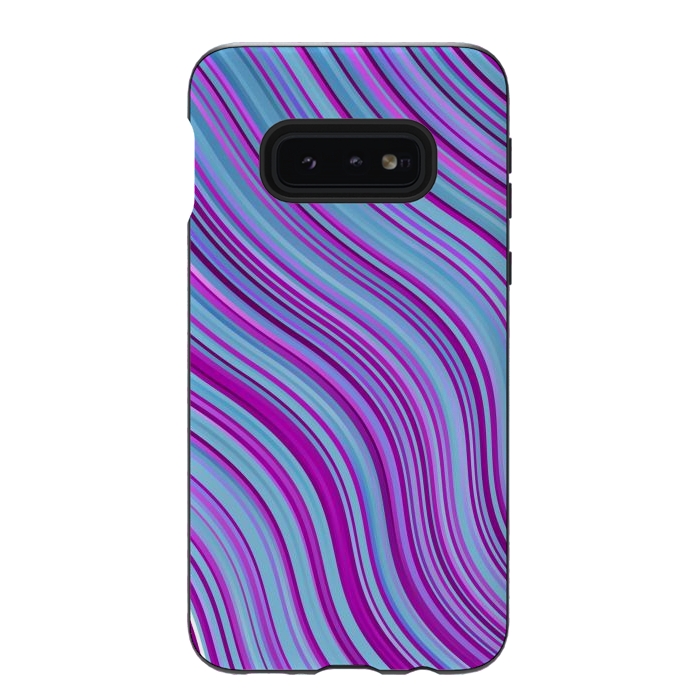 Galaxy S10e StrongFit Liquid Marble Blue Purple and Blue by ArtsCase