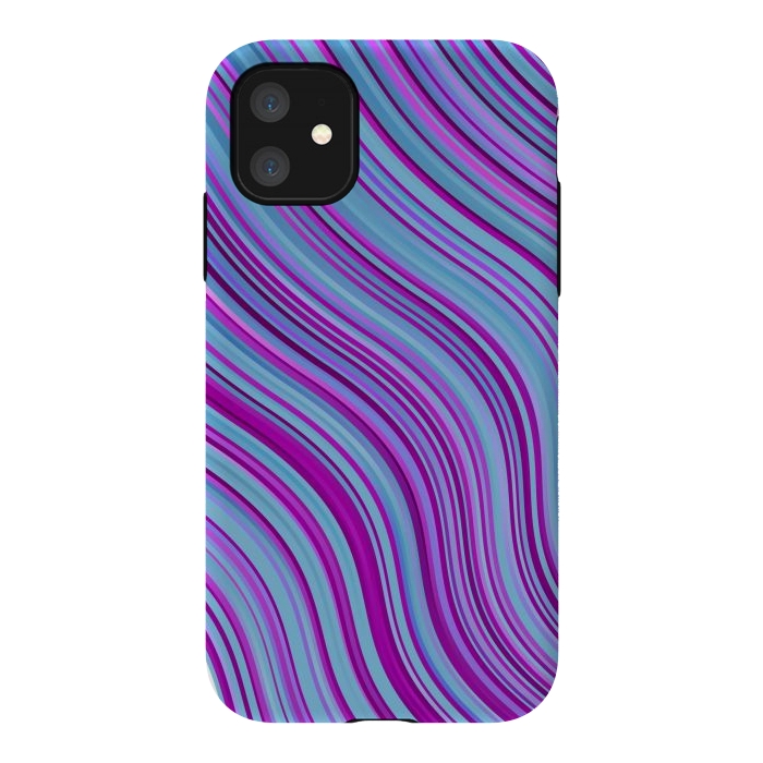 iPhone 11 StrongFit Liquid Marble Blue Purple and Blue by ArtsCase