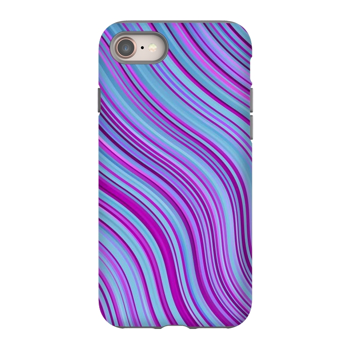 iPhone SE StrongFit Liquid Marble Blue Purple and Blue by ArtsCase