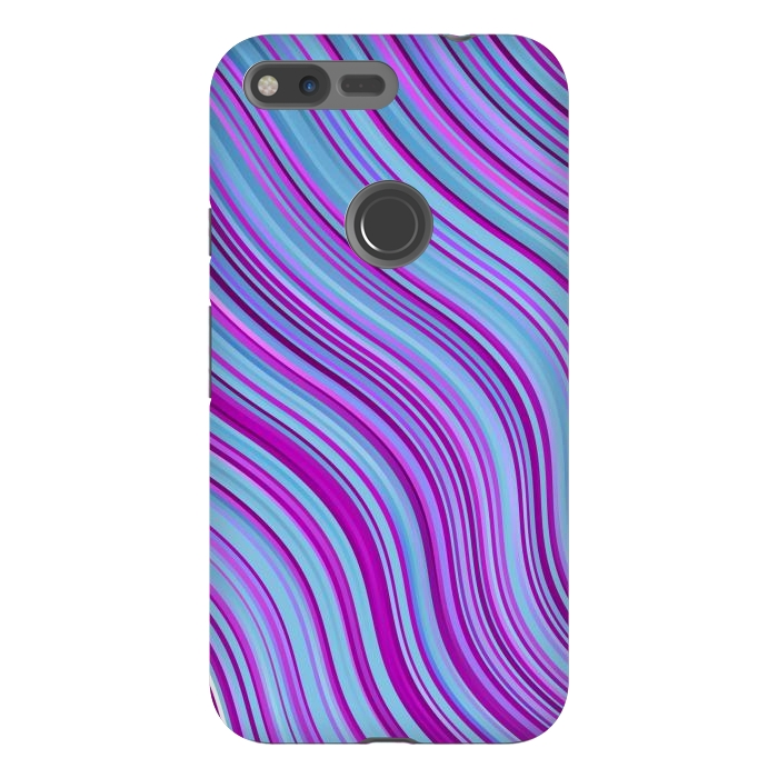 Pixel XL StrongFit Liquid Marble Blue Purple and Blue by ArtsCase