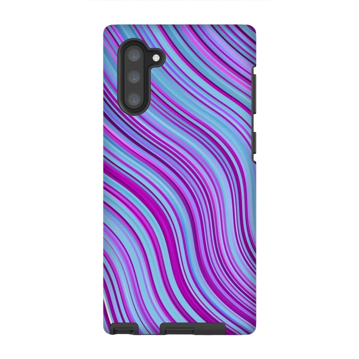 Galaxy Note 10 StrongFit Liquid Marble Blue Purple and Blue by ArtsCase