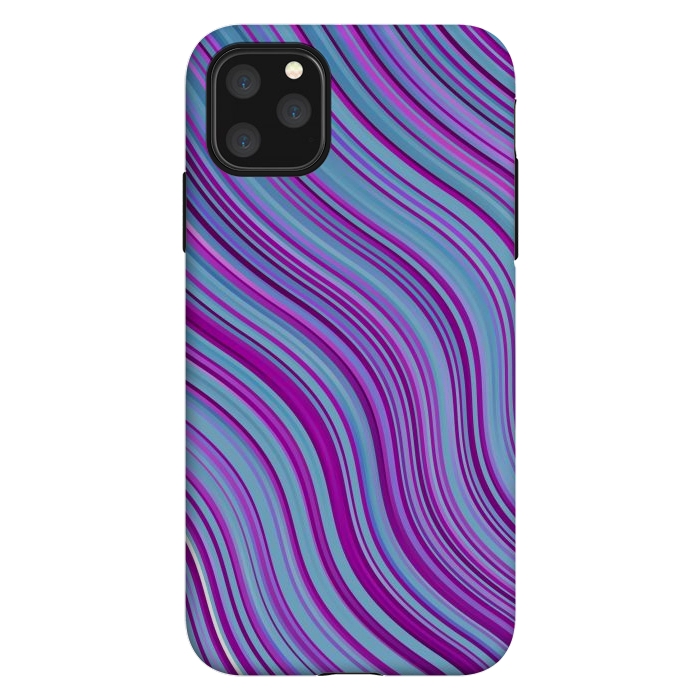 iPhone 11 Pro Max StrongFit Liquid Marble Blue Purple and Blue by ArtsCase