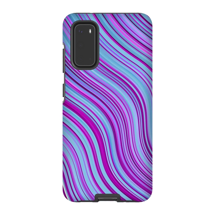 Galaxy S20 StrongFit Liquid Marble Blue Purple and Blue by ArtsCase