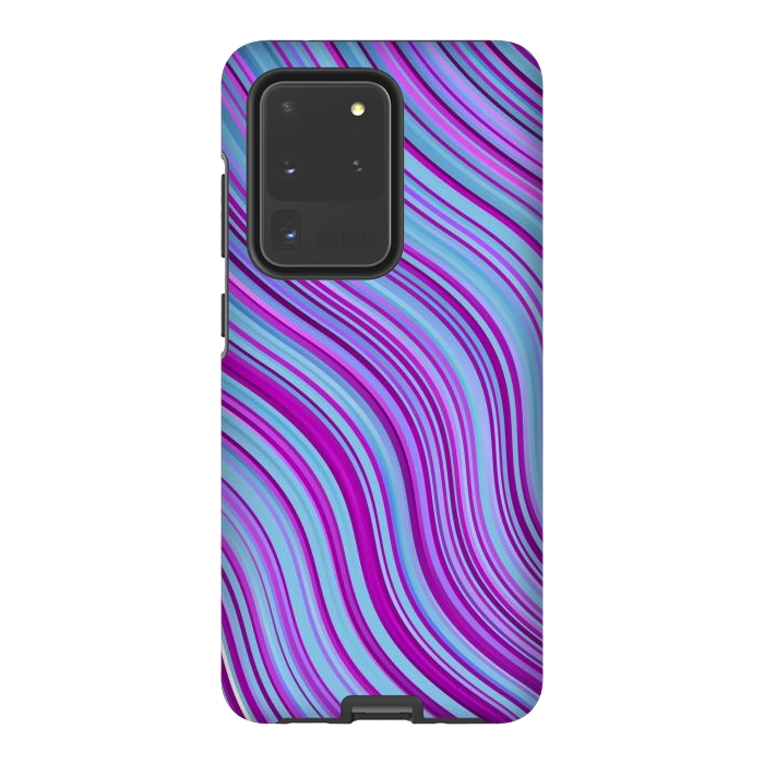Galaxy S20 Ultra StrongFit Liquid Marble Blue Purple and Blue by ArtsCase