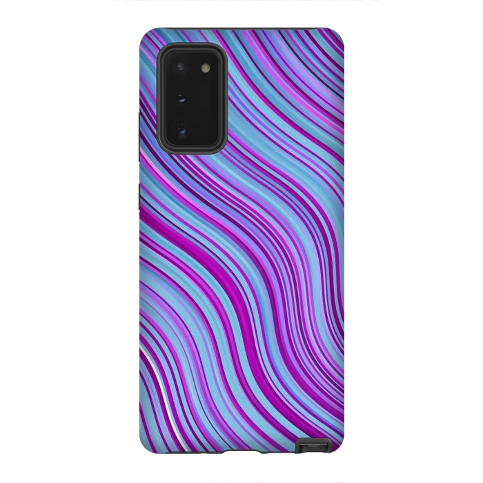 Galaxy Note 20 StrongFit Liquid Marble Blue Purple and Blue by ArtsCase