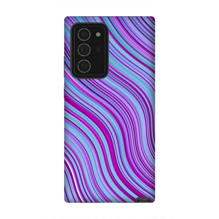Galaxy Note 20 Ultra StrongFit Liquid Marble Blue Purple and Blue by ArtsCase