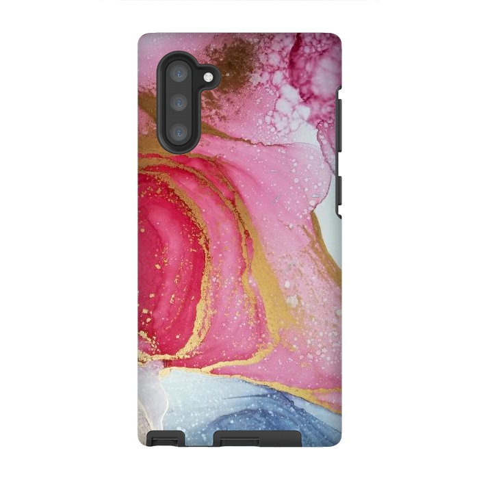 Galaxy Note 10 StrongFit Marmol Aqua Tono Onix by ArtsCase