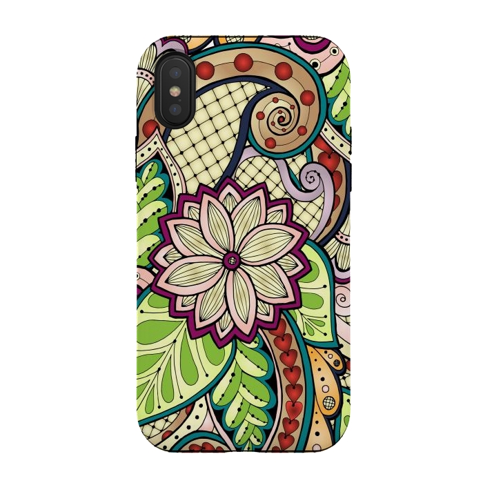 iPhone Xs / X StrongFit Ornamental Seamless Ethnic Pattern by ArtsCase