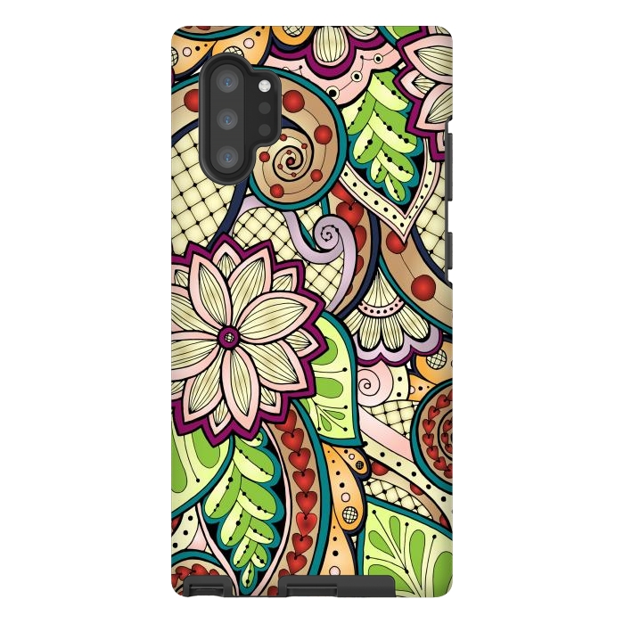 Galaxy Note 10 plus StrongFit Ornamental Seamless Ethnic Pattern by ArtsCase