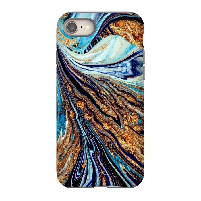 iPhone 8 StrongFit Persian Blue Seamless Pattern by ArtsCase