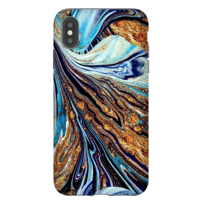 iPhone Xs Max StrongFit Persian Blue Seamless Pattern by ArtsCase