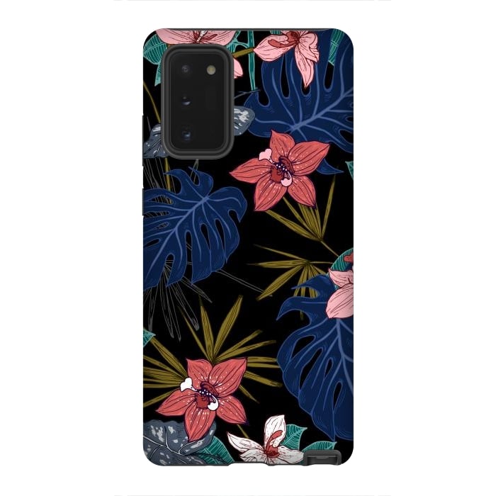 Galaxy Note 20 StrongFit Tropical Plants, Flowers and Leaves Seamless Pattern 12 by ArtsCase