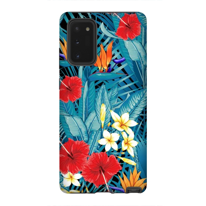 Galaxy Note 20 StrongFit Tropical Flowers Hibiscus Frangipani Heliconias by ArtsCase