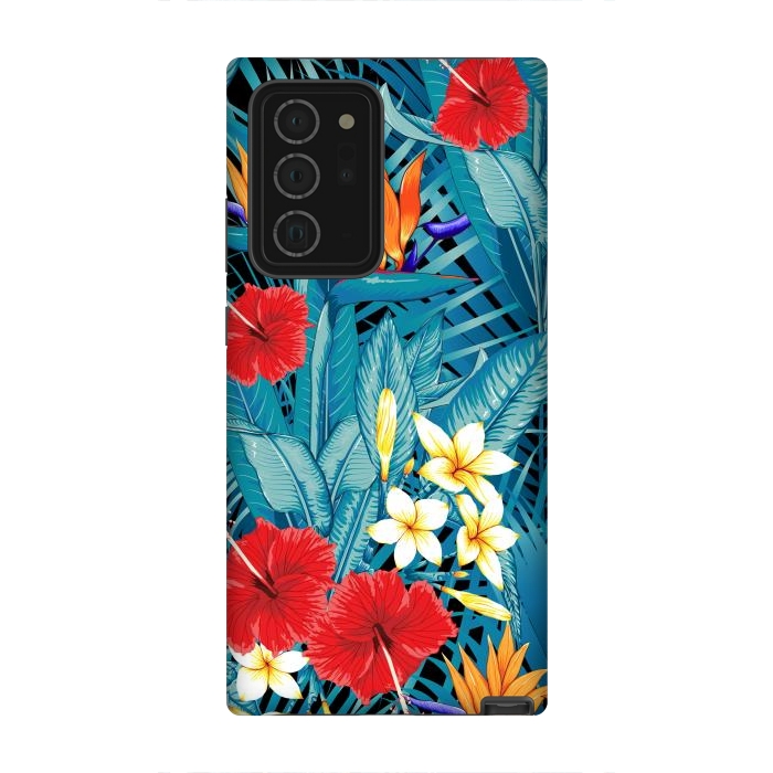 Galaxy Note 20 Ultra StrongFit Tropical Flowers Hibiscus Frangipani Heliconias by ArtsCase