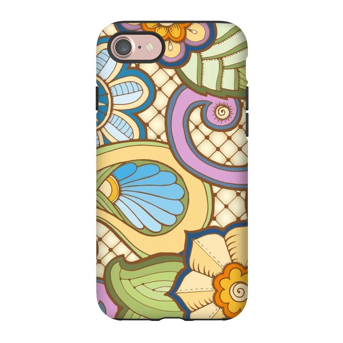 iPhone 7 StrongFit Daisies Pattern with Circle Elements IV by ArtsCase