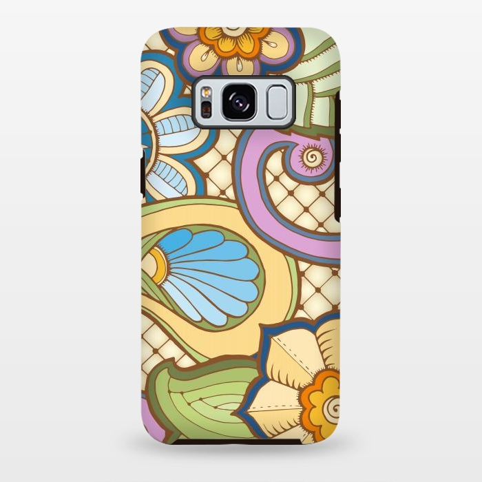 Galaxy S8 plus StrongFit Daisies Pattern with Circle Elements IV by ArtsCase