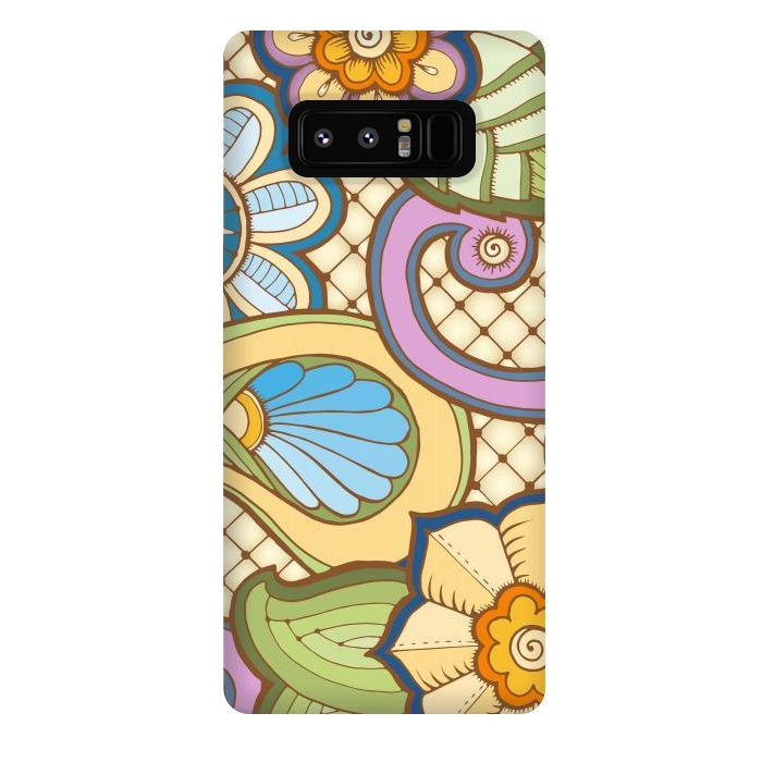 Galaxy Note 8 StrongFit Daisies Pattern with Circle Elements IV by ArtsCase