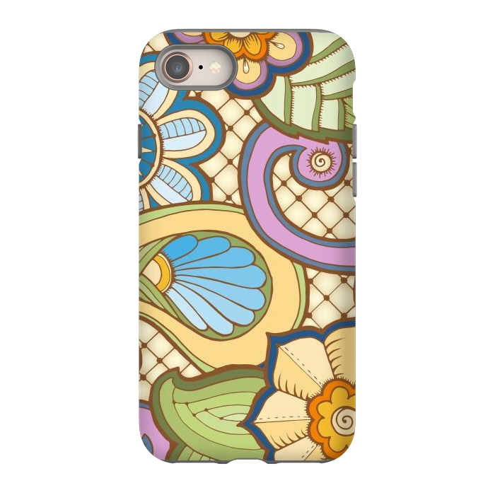 iPhone 8 StrongFit Daisies Pattern with Circle Elements IV by ArtsCase