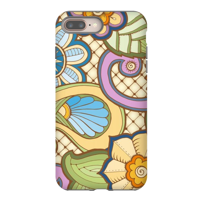 iPhone 8 plus StrongFit Daisies Pattern with Circle Elements IV by ArtsCase