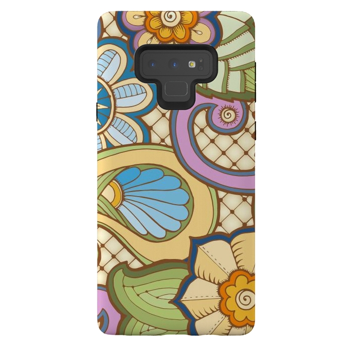 Galaxy Note 9 StrongFit Daisies Pattern with Circle Elements IV by ArtsCase