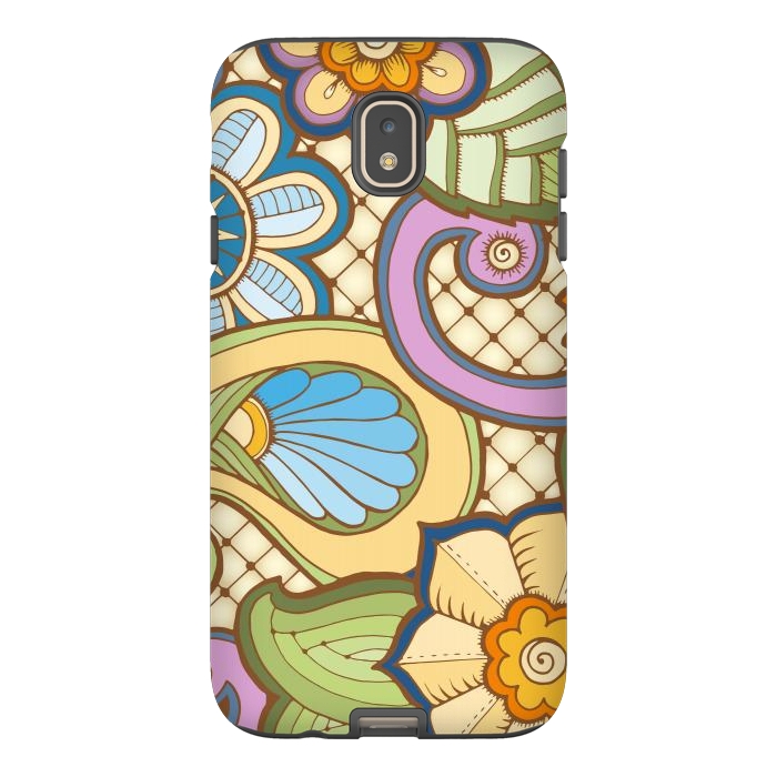 Galaxy J7 StrongFit Daisies Pattern with Circle Elements IV by ArtsCase
