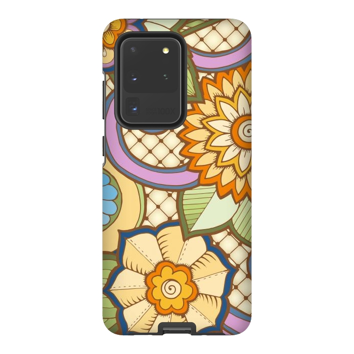 Galaxy S20 Ultra StrongFit Daisies Pattern with Circle Elements IV by ArtsCase