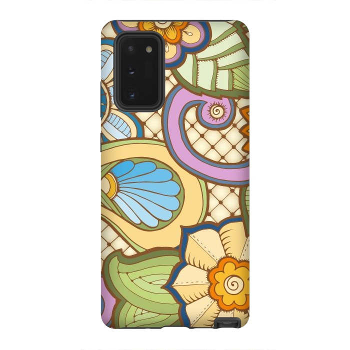 Galaxy Note 20 StrongFit Daisies Pattern with Circle Elements IV by ArtsCase