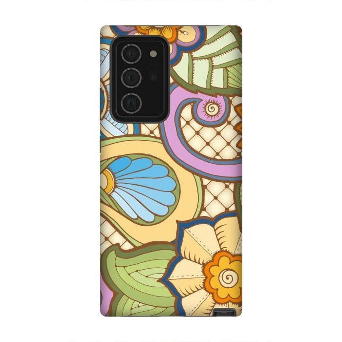 Galaxy Note 20 Ultra StrongFit Daisies Pattern with Circle Elements IV by ArtsCase