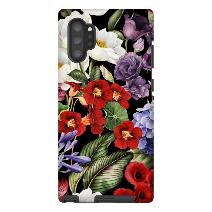 Galaxy Note 10 plus StrongFit Design Floral Pattern II by ArtsCase