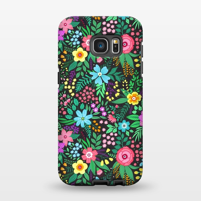 Galaxy S7 EDGE StrongFit Elegant Floral Pattern III by ArtsCase