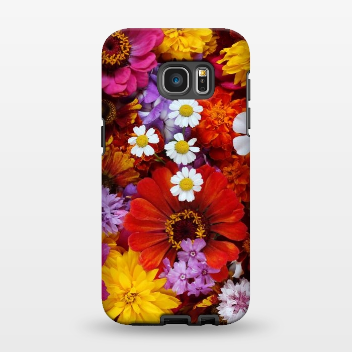 Galaxy S7 EDGE StrongFit Flowers in Different Shapes and Colors V  by ArtsCase