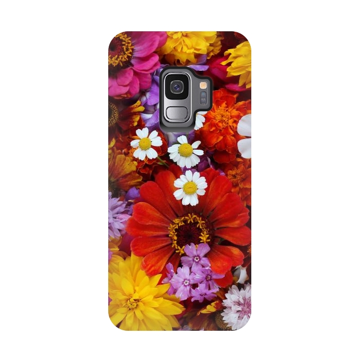 Galaxy S9 StrongFit Flowers in Different Shapes and Colors V  by ArtsCase