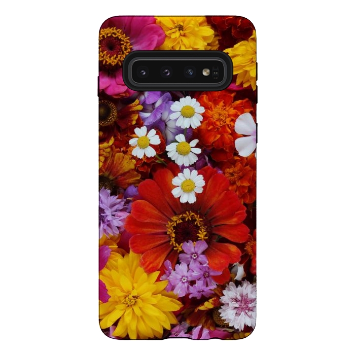 Galaxy S10 StrongFit Flowers in Different Shapes and Colors V  by ArtsCase