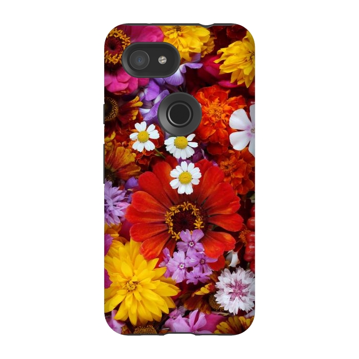Pixel 3A StrongFit Flowers in Different Shapes and Colors V  by ArtsCase
